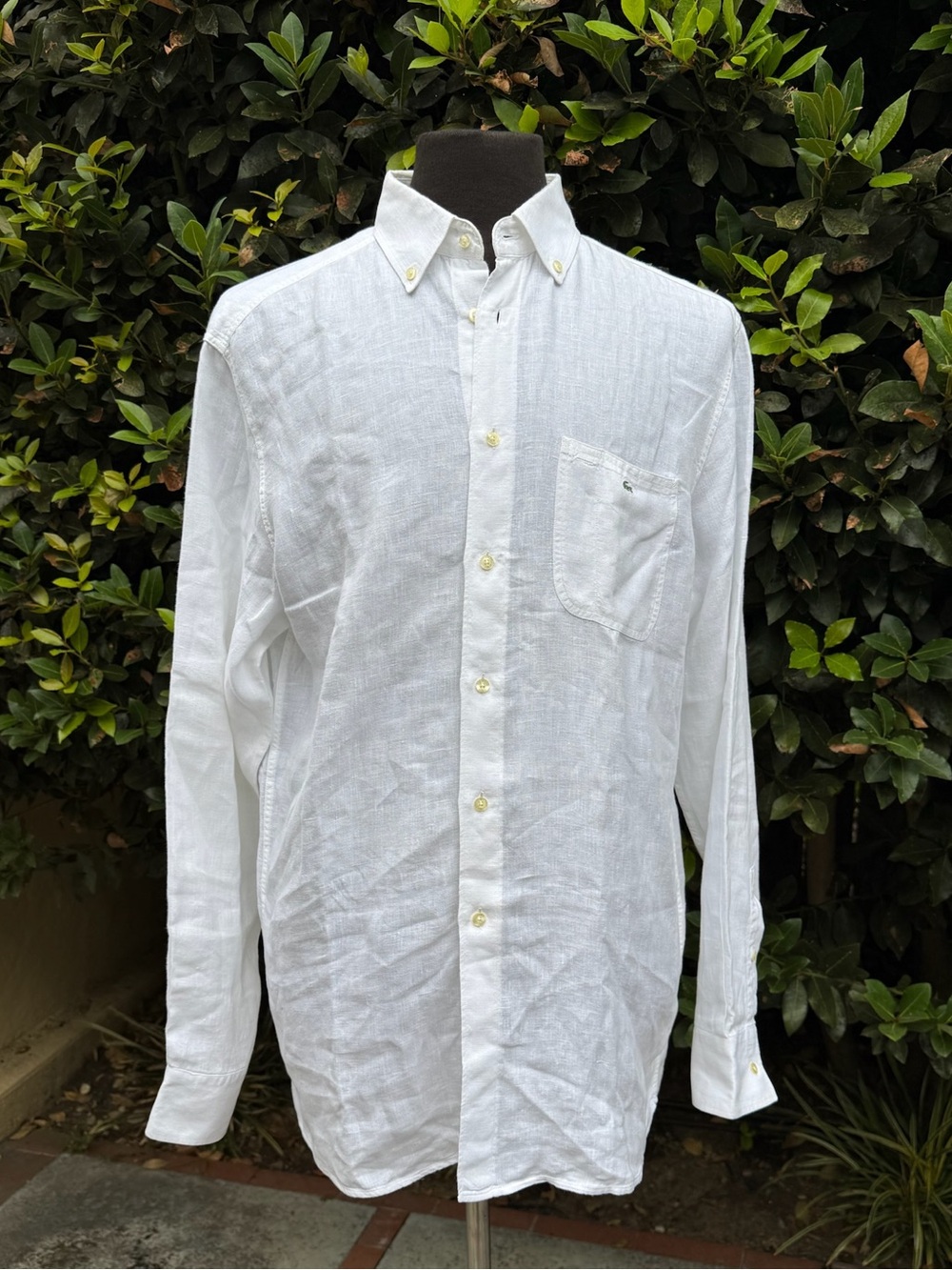 Lacoste men's linen button-down shirt - Size 41